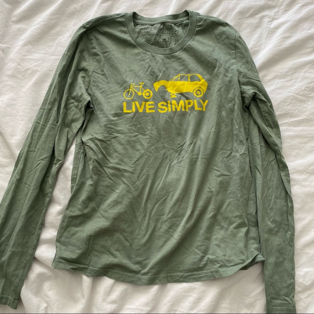 Green Patagonia Long Sleeve Live Simply